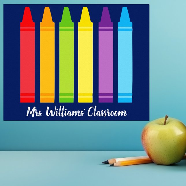 Niedliches Crayon Custom Elementary School Poster (Von Creator hochgeladen)
