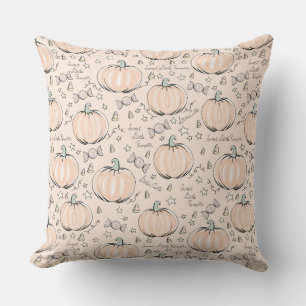 Niedliches Cream Little Pumpkin Herbstwirbel Kisse Kissen