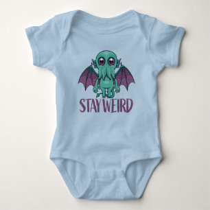 Niedliches Cthulhu-Monster Bleibe Baby Strampler
