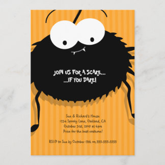 Niedliches Cudly Spider Halloween-Party Einladung