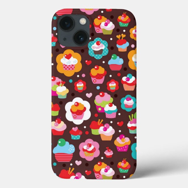 Niedliches Cup Cake-Muster Case-Mate iPhone Hülle (Rückseite)