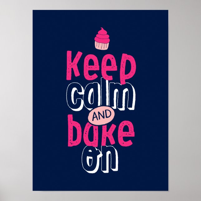 Niedliches Cupcake-Baker-Poster behalten Poster (Vorne)