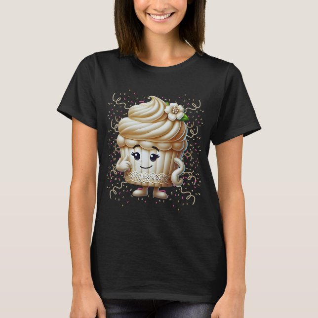niedliches Cupcake-Design für Liebhaber T-Shirt (Vorderseite)