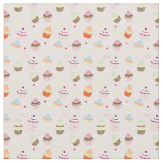 Niedliches Cupcake-Muster Stoff