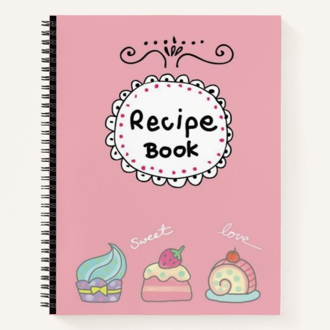 Niedliches Cupcake-Rezept Notizbuch (Vorderseite)