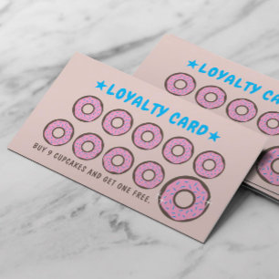 Niedliches Cupcakes Konditorei Backwaren Treuekarte