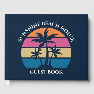 Niedliches Custom Beach House Palm Tree Gästebuch