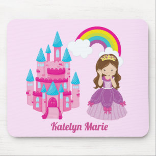 Niedliches Custom Pink Princess Castle Fairy Tale Mousepad