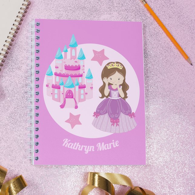 Niedliches Custom Pink Princess Castle Fairy Tale Notizblock (Von Creator hochgeladen)