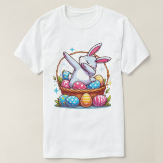 Niedliches Dabbing Bunny Design Osterfeiertag Gesc T-Shirt