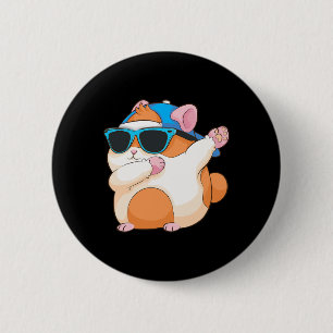Niedliches Dabbing Hamster Funny Famous Dab Dance Button