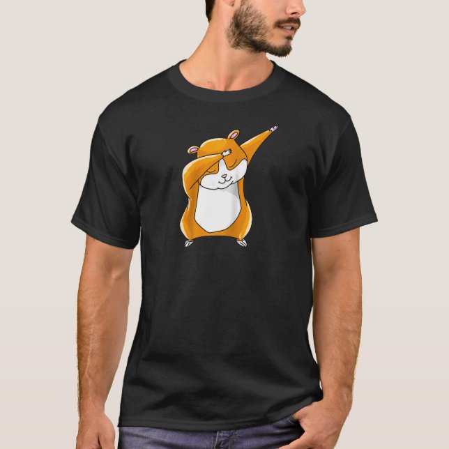 Niedliches Dabbing Hamster Funny Famous Dab Dance  T-Shirt (Vorderseite)