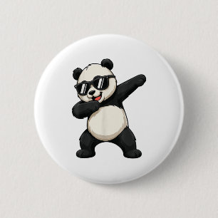 Niedliches Dabbing Panda Bären Outfit Junge Männer Button