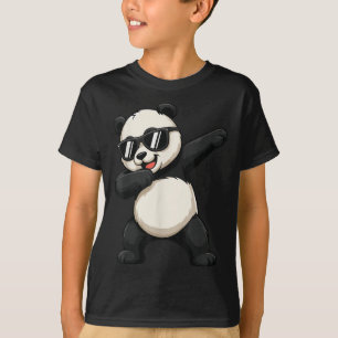 Niedliches Dabbing Panda Bären Outfit Junge Männer T-Shirt