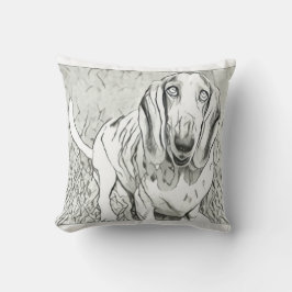 Niedliches Dachshund-Jagdhundthrow-Kissen Kissen