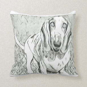 Niedliches Dachshund-Jagdhundthrow-Kissen Kissen