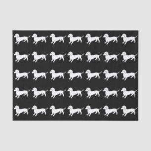 Niedliches Dachsund-Zeichnen Seidenpapier