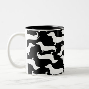 Niedliches Dackel-Muster-perfektes Geschenk für Zweifarbige Tasse