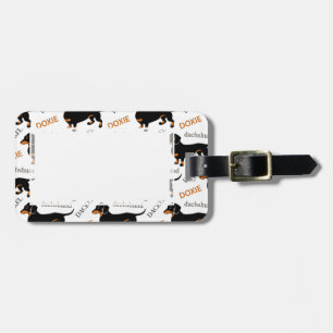 Niedliches Dackel-oder Dackel-Muster Gepäckanhänger