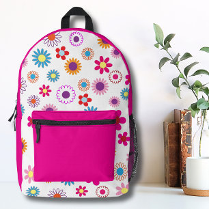 Niedliches Daisy Blume Muster Bedruckter Rucksack