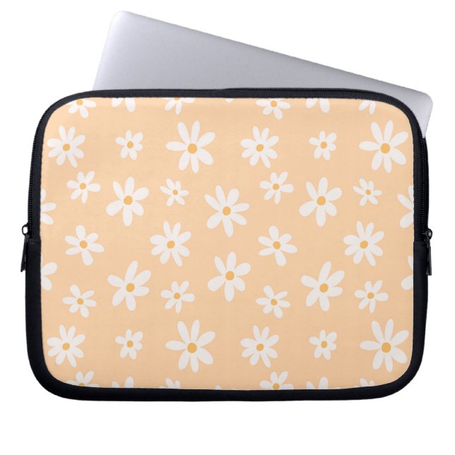 Niedliches Daisy Blume Muster Laptopschutzhülle (Vorderseite)
