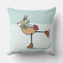 Niedliches Dancing Rentier Throw Kissen