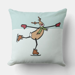 Niedliches Dancing Rentier Throw Kissen