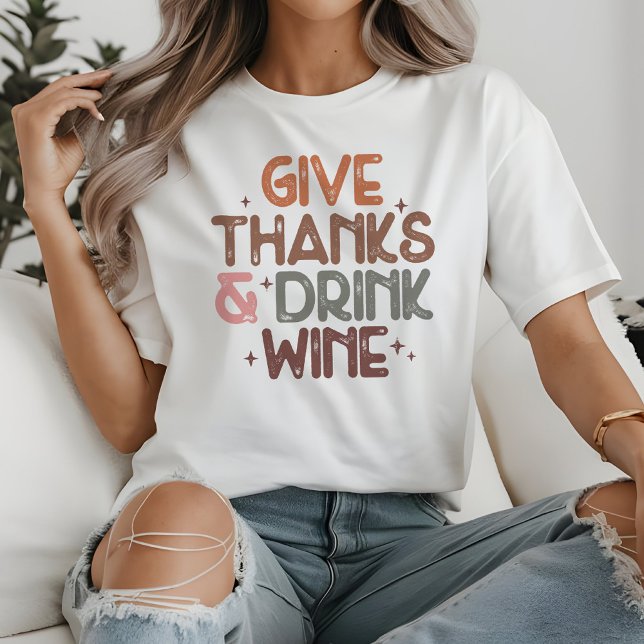 Niedliches Dankeschön und Wein-Zitat trinken Tri-Blend Shirt (Von Creator hochgeladen)