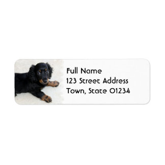 Niedliches Daschund-Mailing-Label