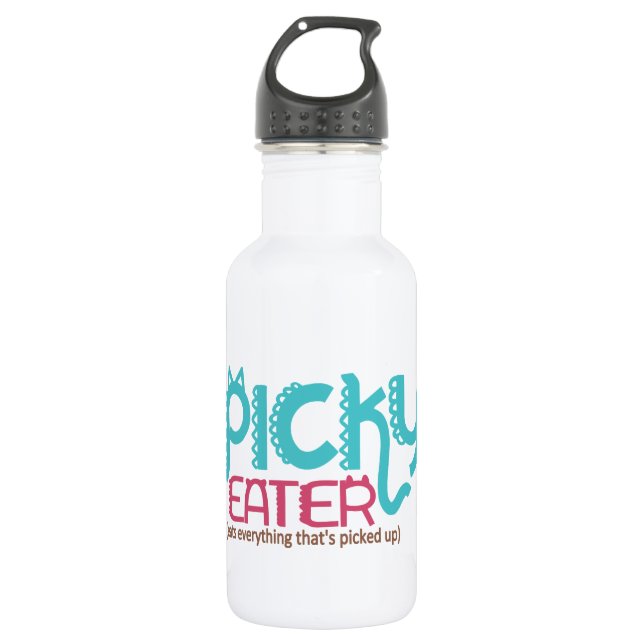 Niedliches Dekor Picky Eater Edelstahlflasche (Vorderseite)