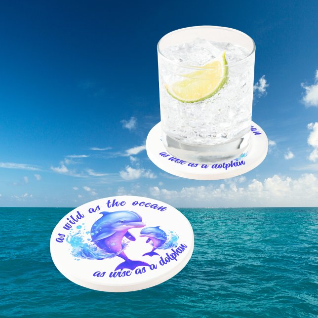 Niedliches Delphinangebot | Getränkeuntersetzer (Von Creator hochgeladen)