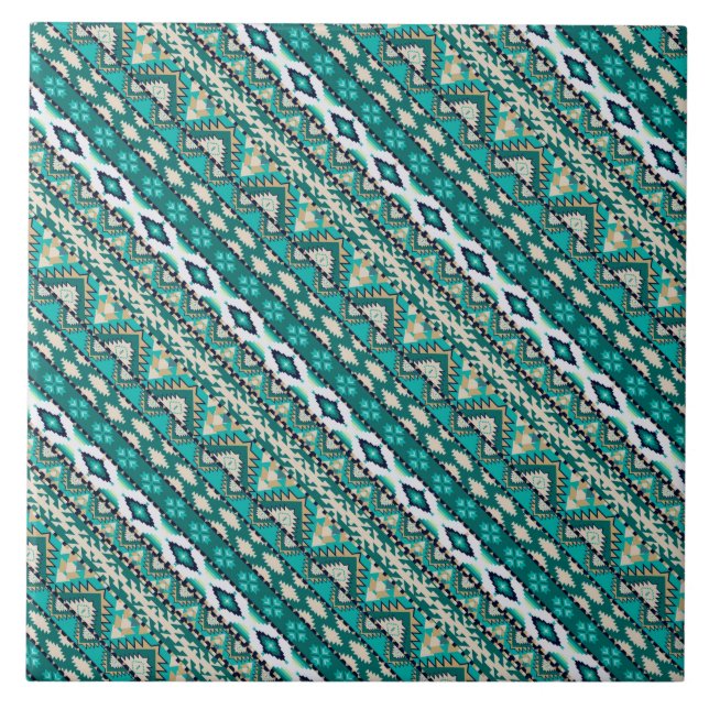 Niedliches Design-Aztekenmuster Fliese (Vorderseite)