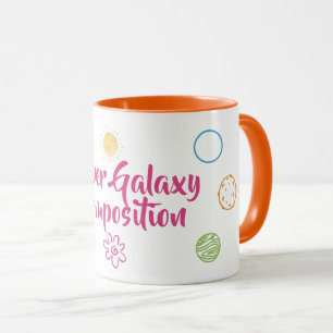 Niedliches Design der Blume Galaxy-Kombination Tasse