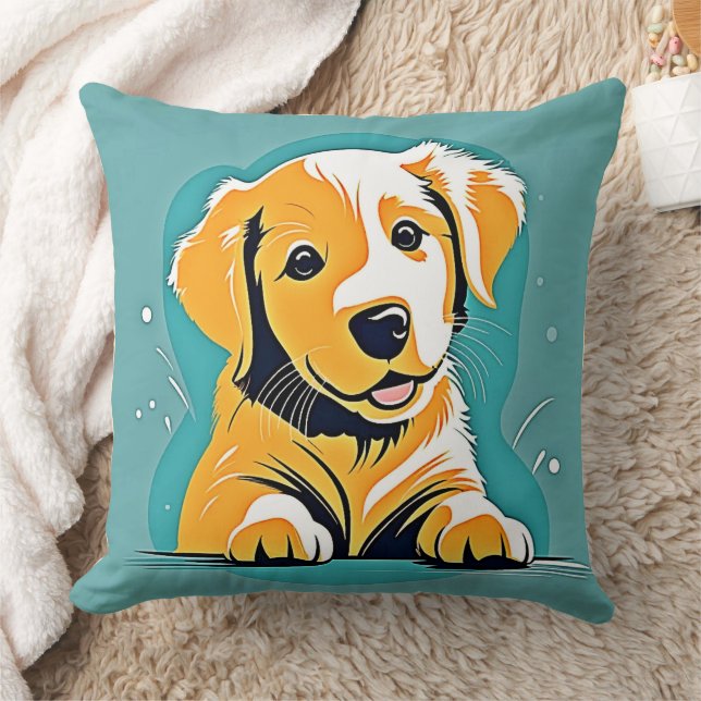 Niedliches Design der Puppy Art Kissen (Decke)