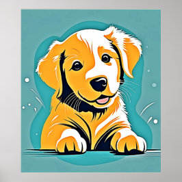 Niedliches Design der Puppy Art Poster