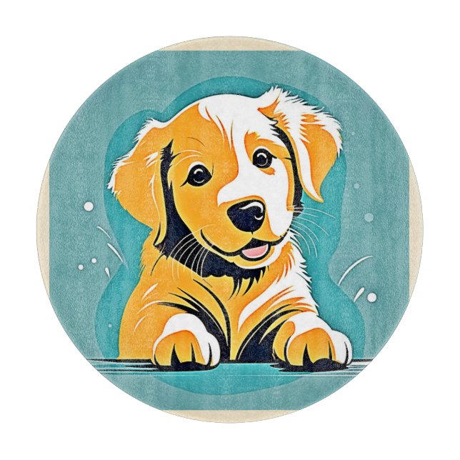 Niedliches Design der Puppy Art Schneidebrett (Vorderseite)