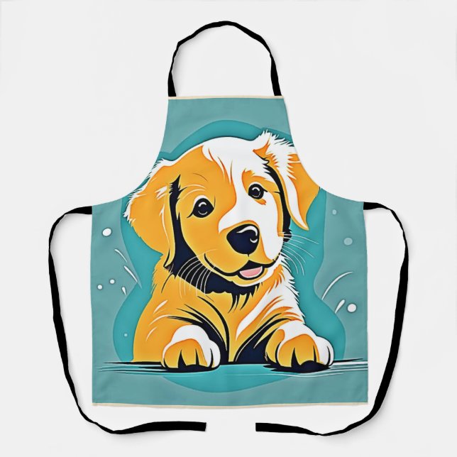 Niedliches Design der Puppy Art Schürze (Vorderseite)