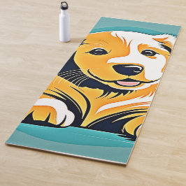 Niedliches Design der Puppy Art Yogamatte