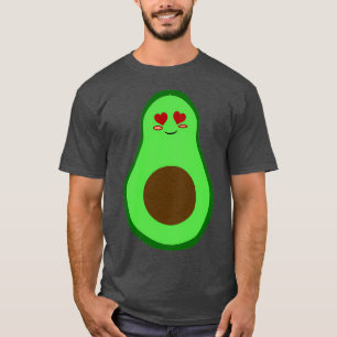 Niedliches Design eines Avocados mit den Augen der T-Shirt