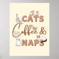 Niedliches Design für Katzen und Kaffeeliebhaber