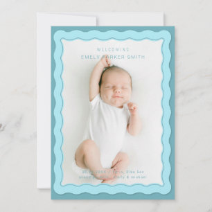 Niedliches Design für Wavy Blue Double Border Ankündigung