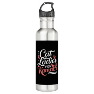 Niedliches Design - Katzen Ladys für Kamala mit Ka Edelstahlflasche