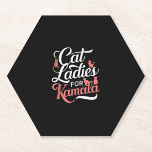 Niedliches Design - Katzen Ladys für Kamala mit Ka Untersetzer