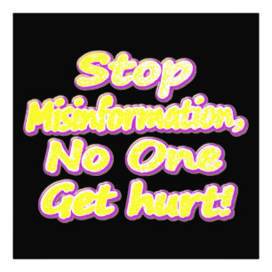 niedliches Design mit "Stopp Misinformation". Jetz Fotodruck