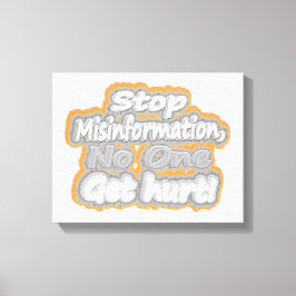 niedliches Design mit "Stopp Misinformation". Jetz Leinwanddruck