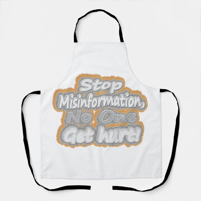 niedliches Design mit "Stopp Misinformation". Jetz Schürze (Vorderseite)