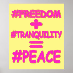 niedliches Design "PEACE EQUATION". Jetzt kaufen Poster