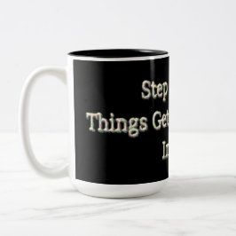 niedliches Design "Schritt für Schritt" Jetzt kauf Zweifarbige Tasse