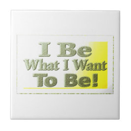 Niedliches Design über "I Be" T - Shirt Throw Pill Fliese