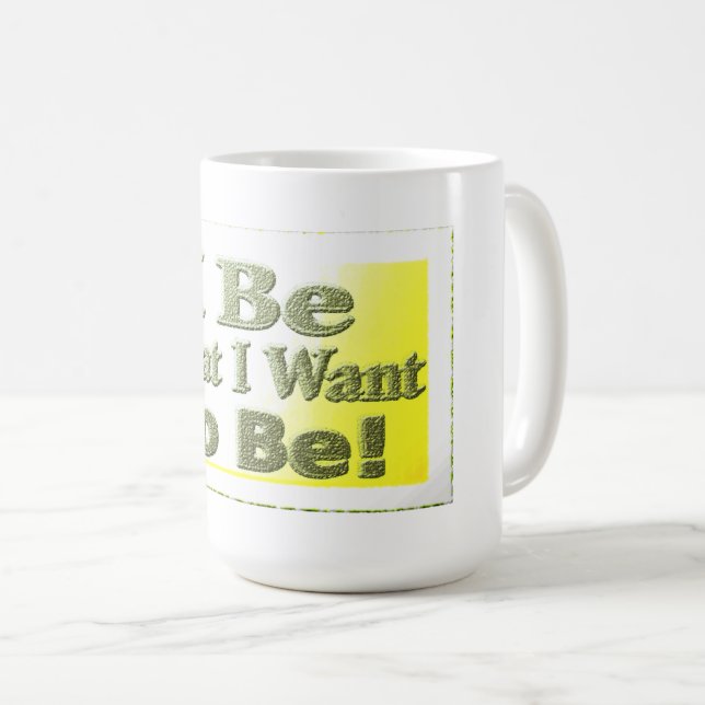 Niedliches Design über "I Be" T - Shirt Throw Pill Kaffeetasse (VorderseiteRechts)